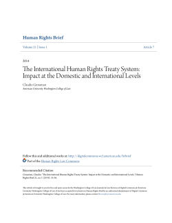 The International Human Rights Treaty System: Impact at the