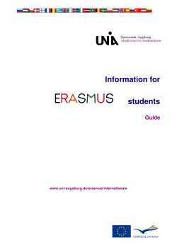 ERASMUS student guide ENGL