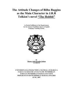The Attitude Changes of Bilbo Baggins as the Main Character in