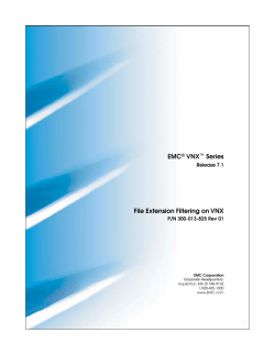 File Extension Filtering on VNX