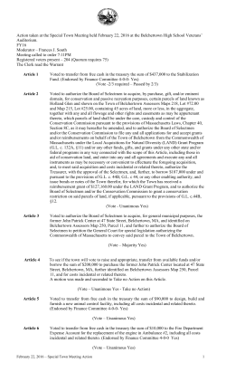 Special Town Meeting 2-22-2016