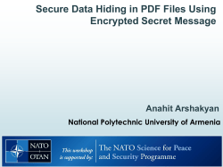 Secure Data Hiding in PDF Files Using Encrypted Secret Message