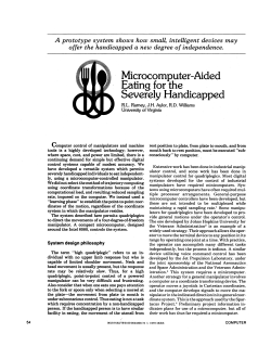 Microcomputer-Aided Eating for the Severely Handicapped