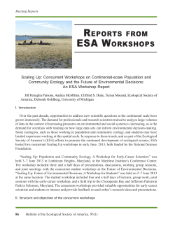 Scaling Up: Concurrent Workshops on Continentalscale Population