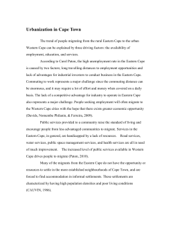 Urbanization in Cape Town