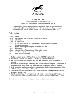 Pasta Ali Olio - Hunt Country Vineyards