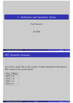 Arithmetic and Geometric Series