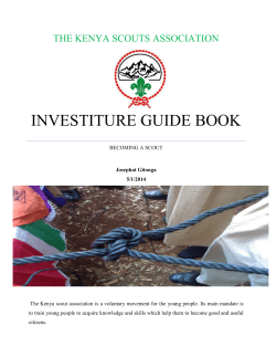 investiture guide book - Kenya Scouts Association