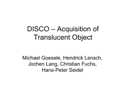 DISCO – Acquisition of Translucent Object