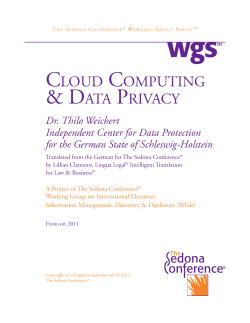 Cloud Computing and Data Privacy