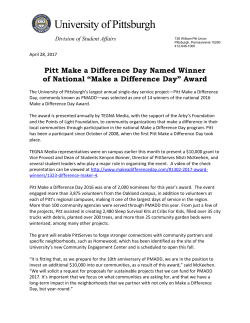 Make a Difference Day - Pitt Student Affairs