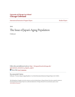 The Issue of Japan`s Aging Population