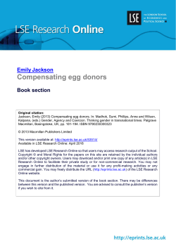 Compensating egg donors