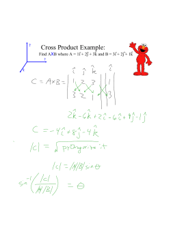 Cross Product Example: