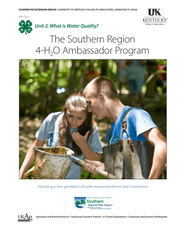 4de-02po: What is Water Quality? The Southern Region 4