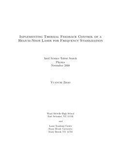 Implementing Thermal Feedback Control of a Helium