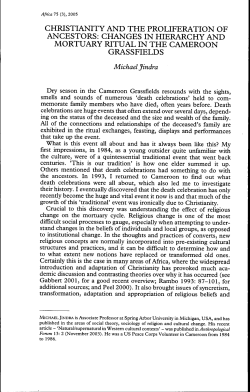christianity and the proliferation oe ancestors: changes in hierarchy