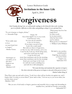 Forgiveness - Church of the Covenant