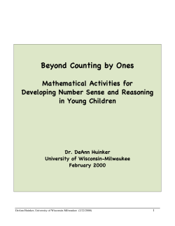 Beyond Counting by Ones