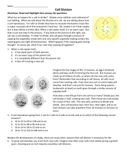 HW 11/2 Cell Division