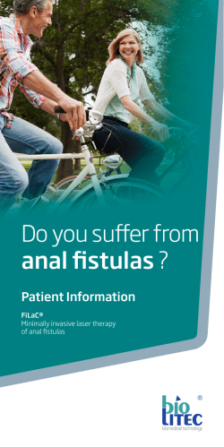 Do you suffer from anal fistulas ?