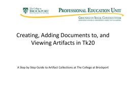 ARTIFACTS - The College at Brockport