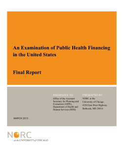 An Examination of Public Health Financing in the United States