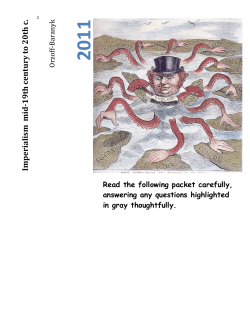 Imperialism mid-19th century to 20th c.