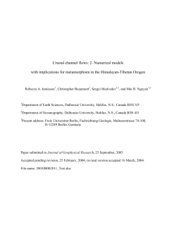 Crustal channel flows: 2. Numerical models with implications for