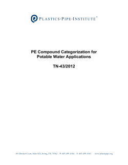 TN-43 PE Compound Categorization For Potable Water Applications