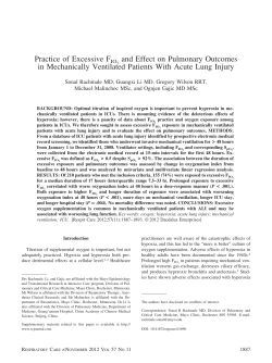 Practice of Excessive FIO2 and Effect on