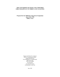 The Conversion of Four Lane Undivided Urban Roadways to Three