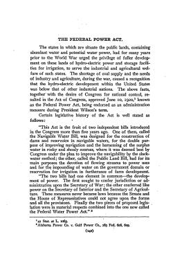 The Federal Power Act - Penn Law: Legal Scholarship Repository