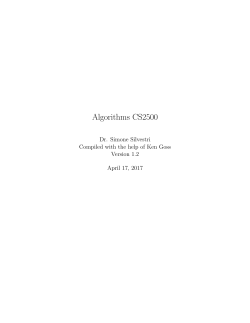 Algorithms CS2500