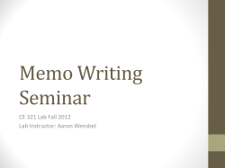 Memo Writing