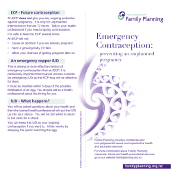 Emergency Contraception