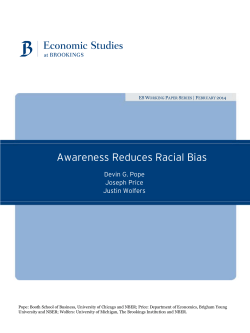 Awareness Reduces Racial Bias