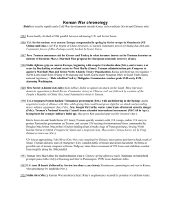 Korean War chronology