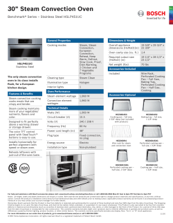 30" Steam Convection Oven