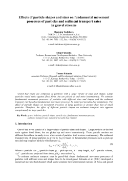 Effects of particle shapes and sizes on fundamental movement