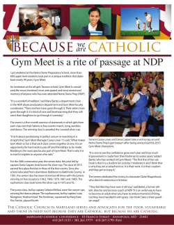 Gym Meet is a rite of passage at NDP