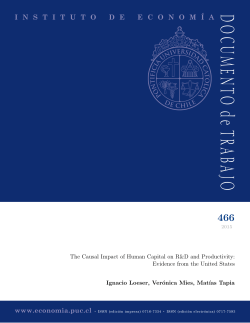 DOCUMENTO de TRABAJO - Instituto de Econom&iacute;a