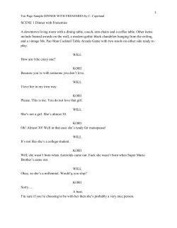 Ten Page Sample DINNER WITH FRENEMIES by C. Copeland