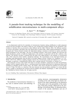 A pseudo-front tracking technique for the modelling of solidification