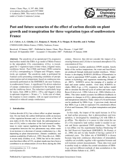 Past and future scenarios of the effect of carbon dioxide on plant