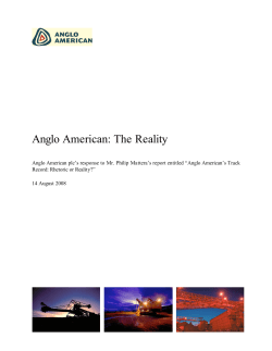 Anglo American: The Reality