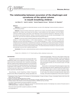 The relationship between excursion of the diaphragm and