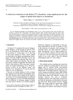 A refractory inclusion in the Kaba CV3 chondrite: some implications