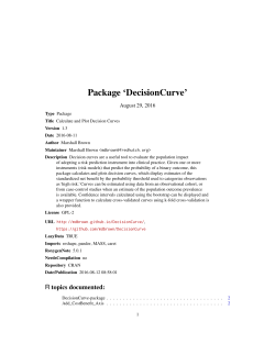 Package `DecisionCurve`
