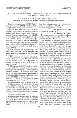 CREATINE PHOSPHOKINASE DETERMINATION BY THE